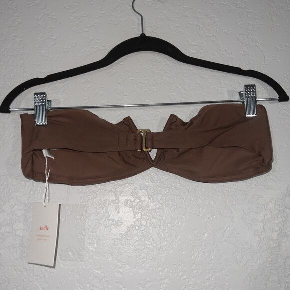 NWT Andie Espresso Brown The‎ Scala Bikini Top Size Medium - Picture 6 of 7